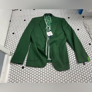 NWT tom Baine slim fit Green Blazer for Men size medium